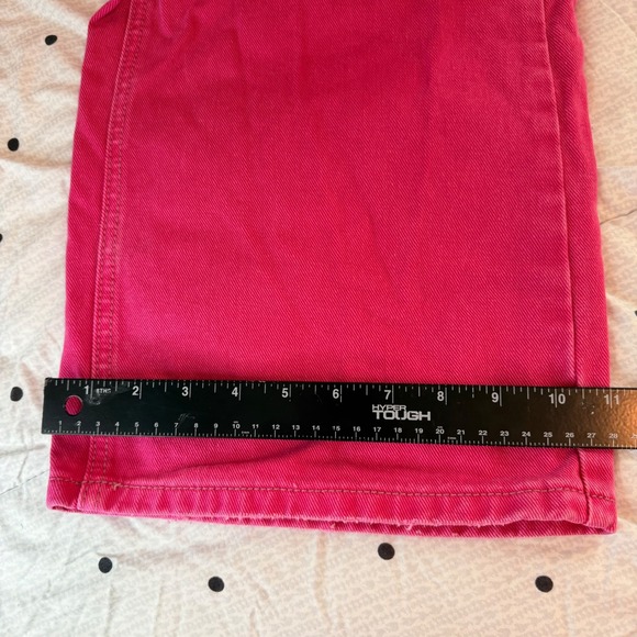 BDG Urban Outfitters High Wide Leg Jeans Pink Cropped Size 28 - Picture 11 of 12